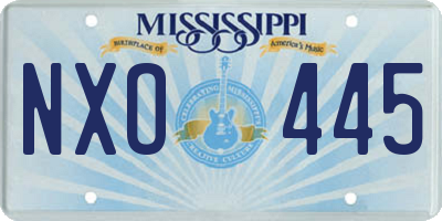 MS license plate NXO445