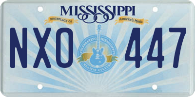 MS license plate NXO447