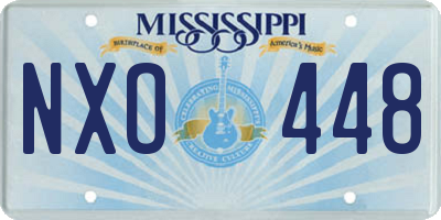 MS license plate NXO448