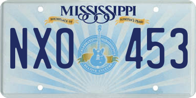 MS license plate NXO453