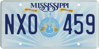 MS license plate NXO459