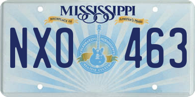 MS license plate NXO463