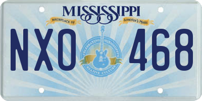 MS license plate NXO468