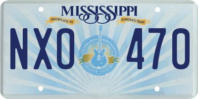 MS license plate NXO470