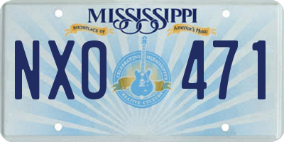 MS license plate NXO471