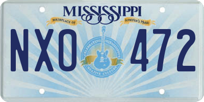 MS license plate NXO472