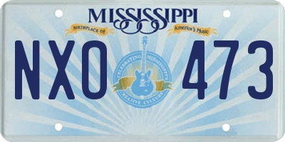 MS license plate NXO473