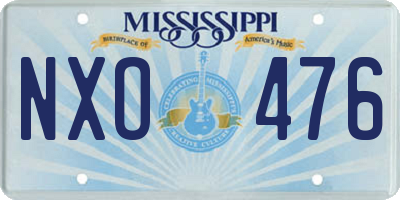 MS license plate NXO476