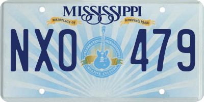 MS license plate NXO479