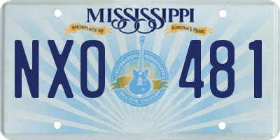 MS license plate NXO481