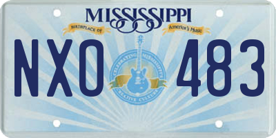 MS license plate NXO483