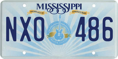 MS license plate NXO486