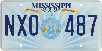 MS license plate NXO487