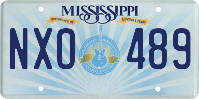 MS license plate NXO489