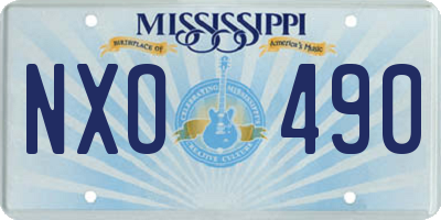 MS license plate NXO490