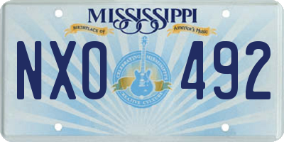 MS license plate NXO492