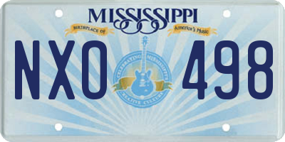 MS license plate NXO498