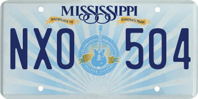 MS license plate NXO504