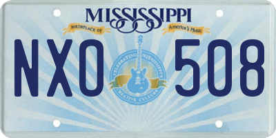 MS license plate NXO508