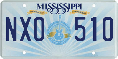 MS license plate NXO510
