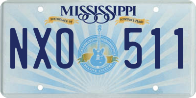 MS license plate NXO511