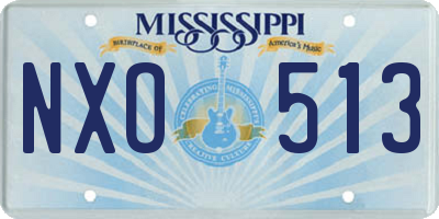 MS license plate NXO513