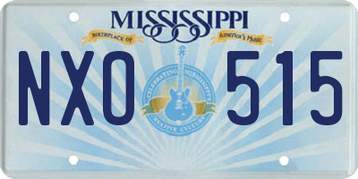 MS license plate NXO515