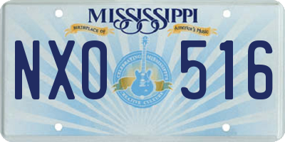 MS license plate NXO516