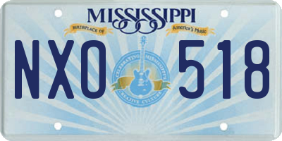 MS license plate NXO518