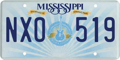 MS license plate NXO519