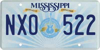 MS license plate NXO522