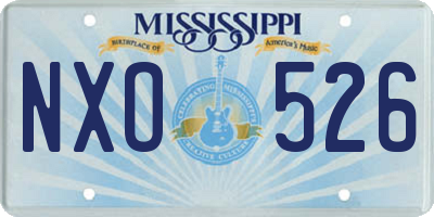 MS license plate NXO526