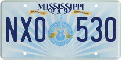 MS license plate NXO530