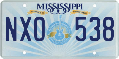 MS license plate NXO538