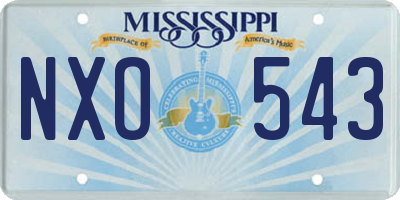 MS license plate NXO543