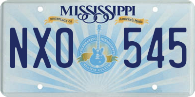 MS license plate NXO545