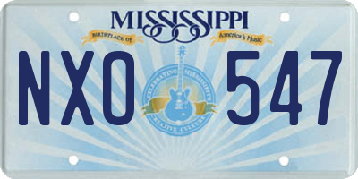 MS license plate NXO547