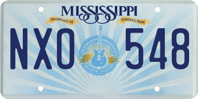MS license plate NXO548