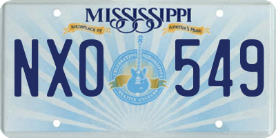 MS license plate NXO549
