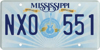MS license plate NXO551