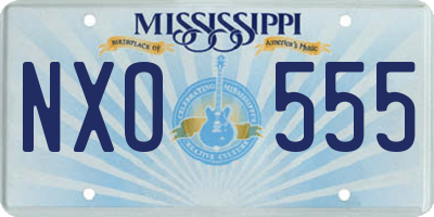 MS license plate NXO555