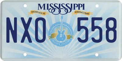 MS license plate NXO558