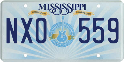 MS license plate NXO559