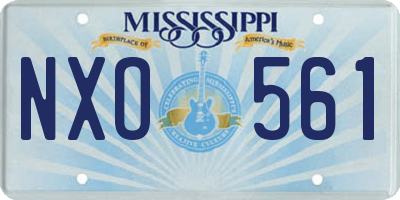MS license plate NXO561