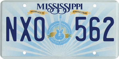 MS license plate NXO562