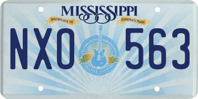 MS license plate NXO563