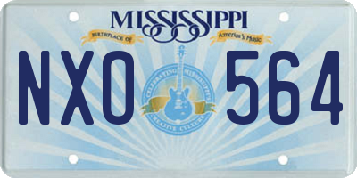 MS license plate NXO564
