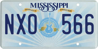 MS license plate NXO566