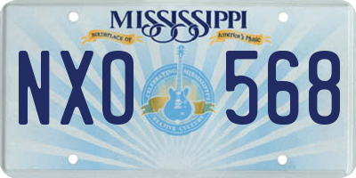 MS license plate NXO568