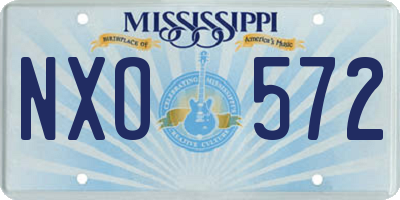 MS license plate NXO572